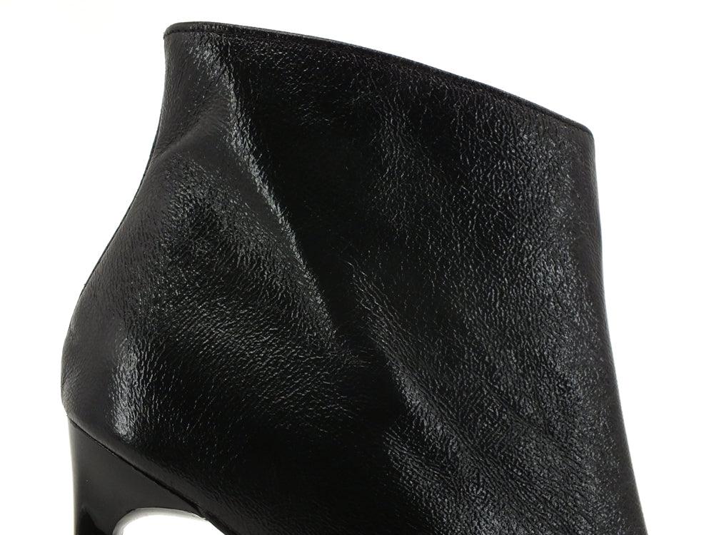 DIVINE FOLLIE Tronchetto Tacco Pelle Naplak Nero 3493 - Sandrini Calzature e Abbigliamento