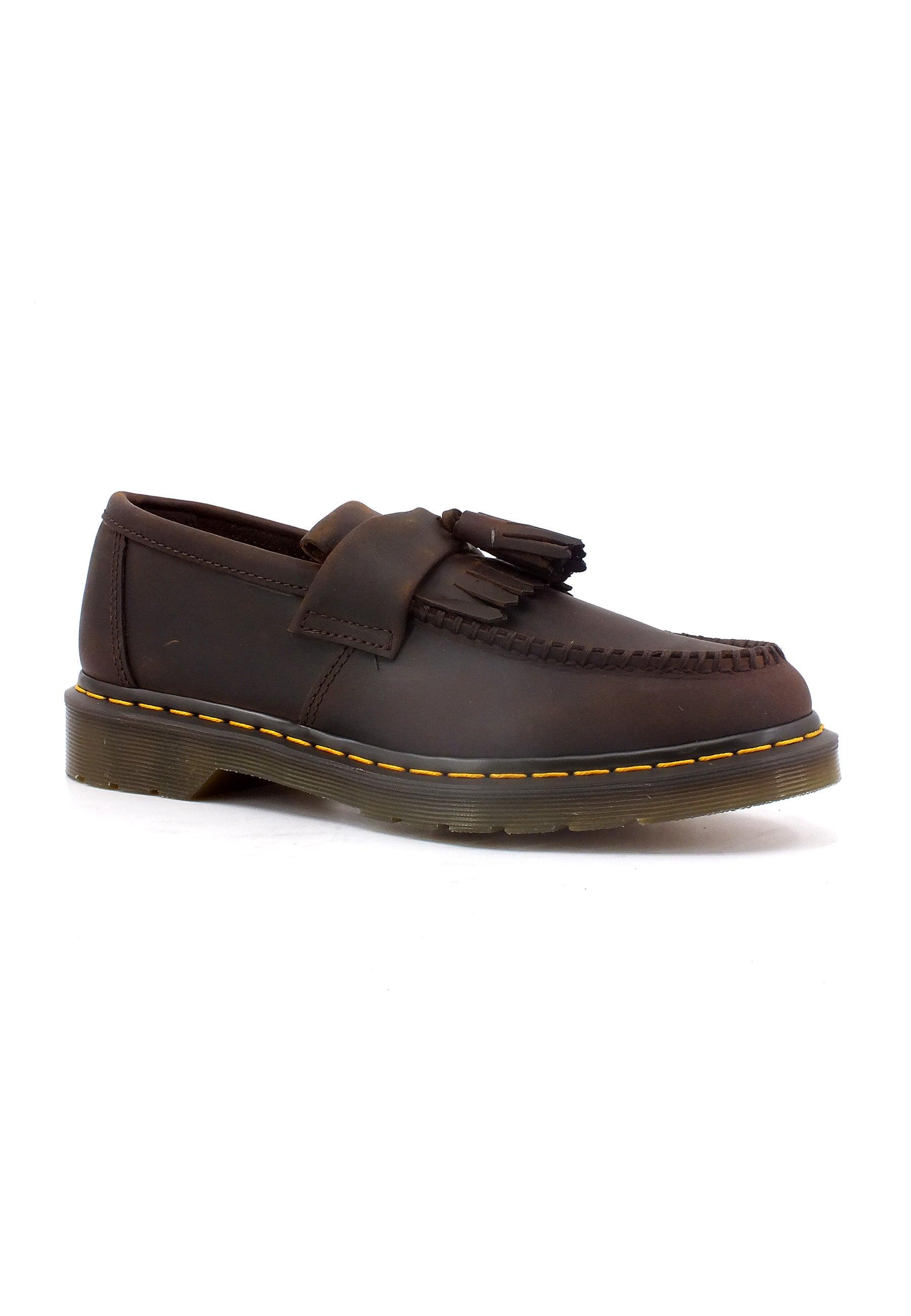 DR. MARTENS Crazy Horse Mocassino Uomo Dark Brown ADRIAN-30917201 - Sandrini Calzature e Abbigliamento