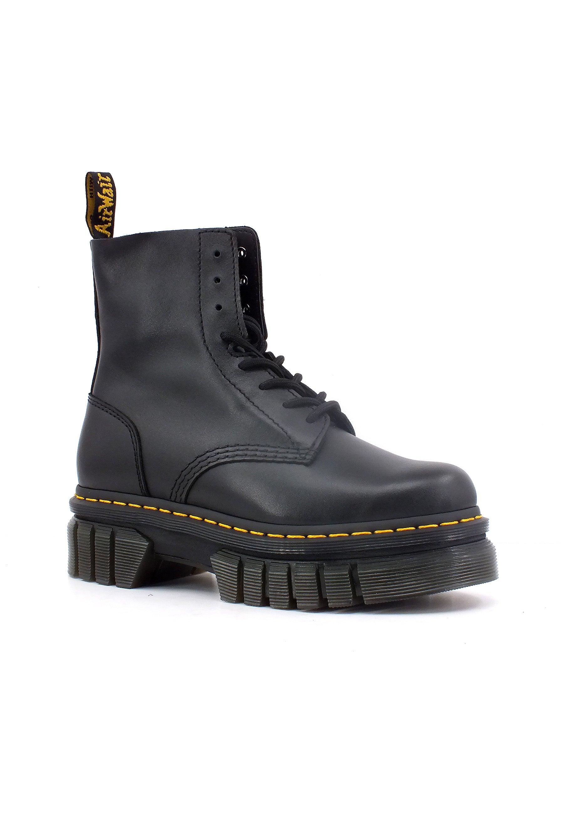 DR. MARTENS Nappa Lux Stivaletto Anfibio Donna Black AUDRICK-27149001 - Sandrini Calzature e Abbigliamento