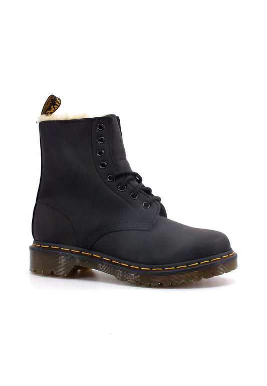 DR. MARTENS Serena Burnished Wyoming Stivaletto Anfibio Pelo Donna Black 1460-21797001 - Sandrini Calzature e Abbigliamento
