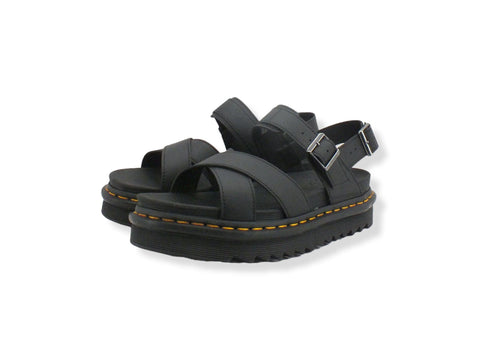 DR. MARTENS Voss II Hydro Leather Sandalo Donna Black VOSSII-26799001 - Sandrini Calzature e Abbigliamento