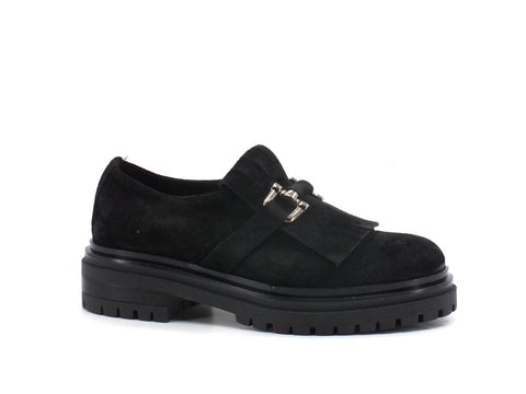 E'MIA Mocassino Frange Nero PETRA - Sandrini Calzature e Abbigliamento