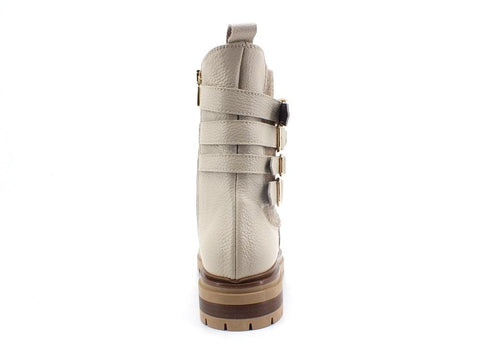 E' MIA Stivale Carrarmato Zip Beige AGATA - Sandrini Calzature e Abbigliamento