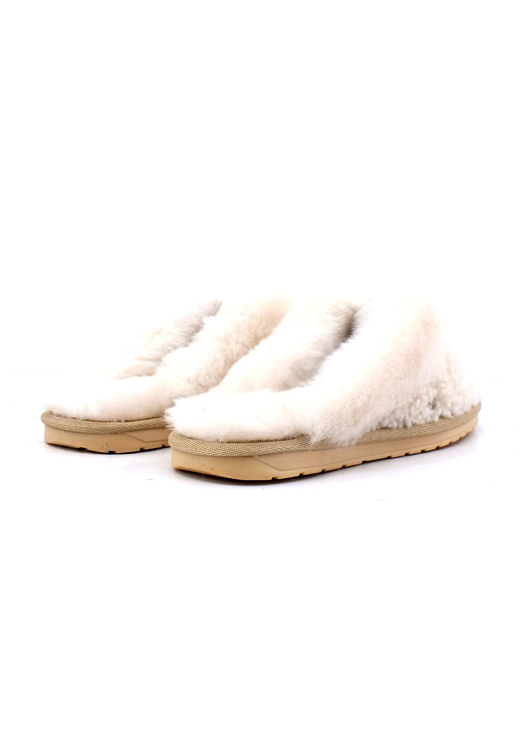 EMU Jolie Teddy Ciabatta Pelo Donna Natural Bianco W12565 - Sandrini Calzature e Abbigliamento