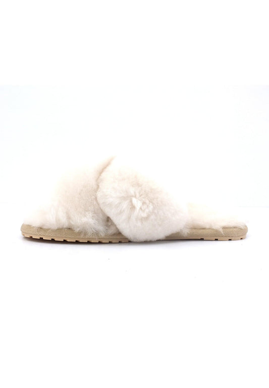 EMU Mayberry Ciabatta Pelo Donna Natural Bianco W11573 - Sandrini Calzature e Abbigliamento