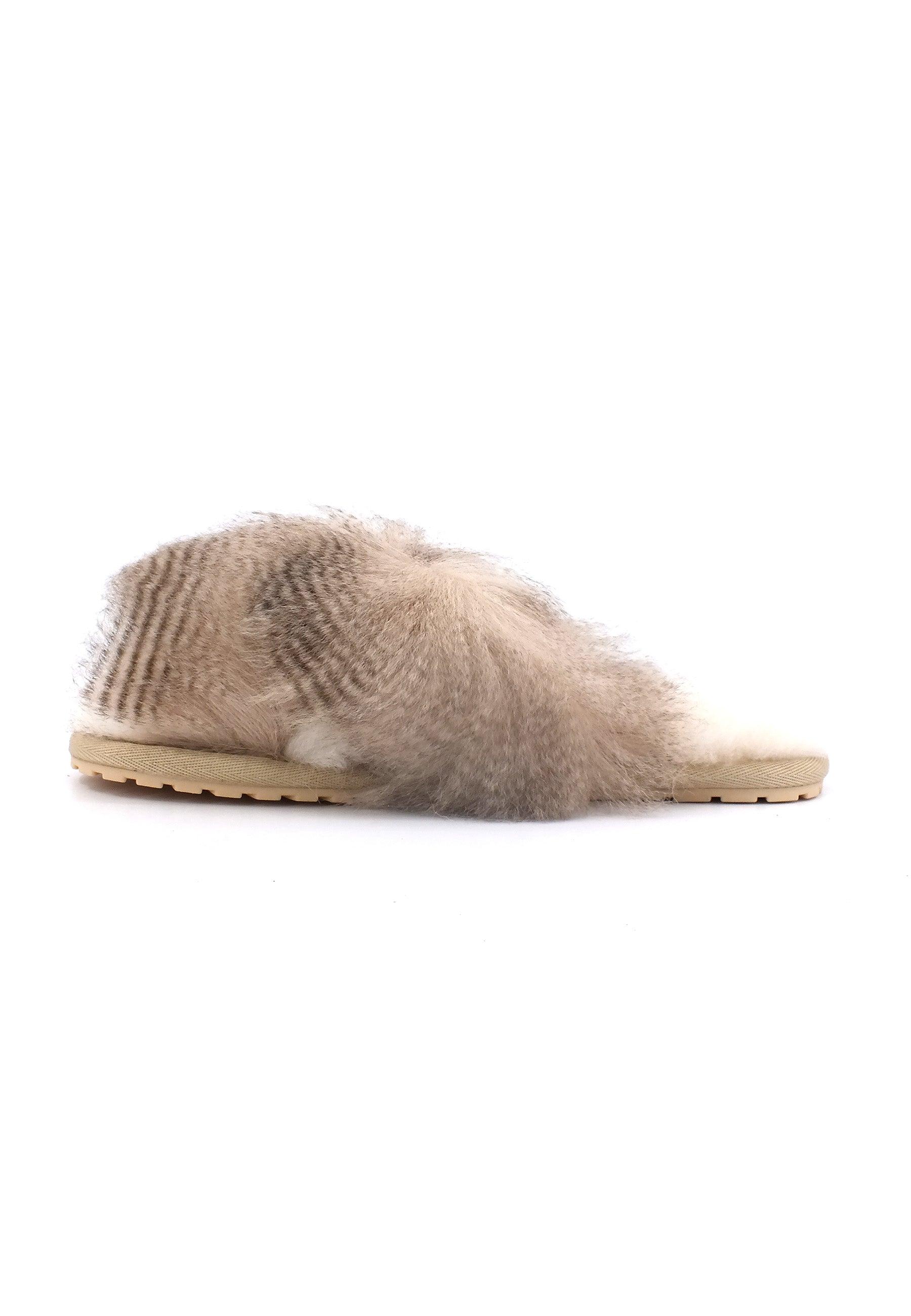 EMU Mayberry Crimp Ciabatta Pelo Donna Natural Beige W12987 - Sandrini Calzature e Abbigliamento