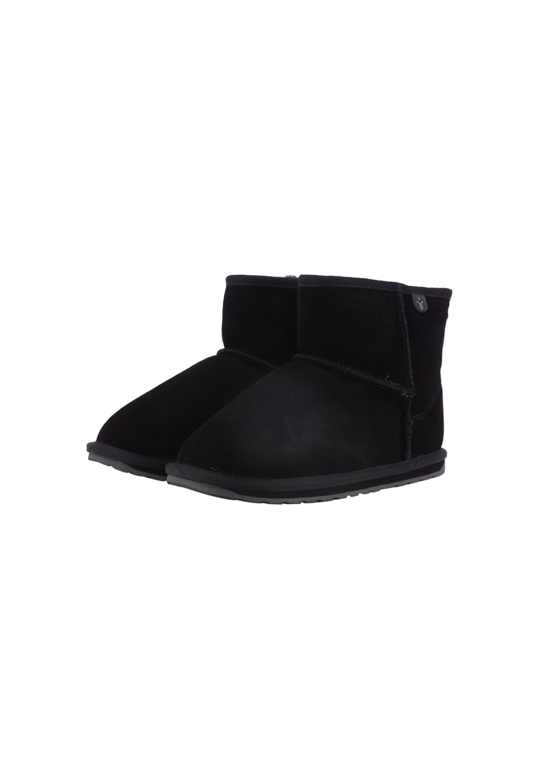 EMU Wallaby Mini Stivaletto Pelo Bimbo Black K10103 - Sandrini Calzature e Abbigliamento
