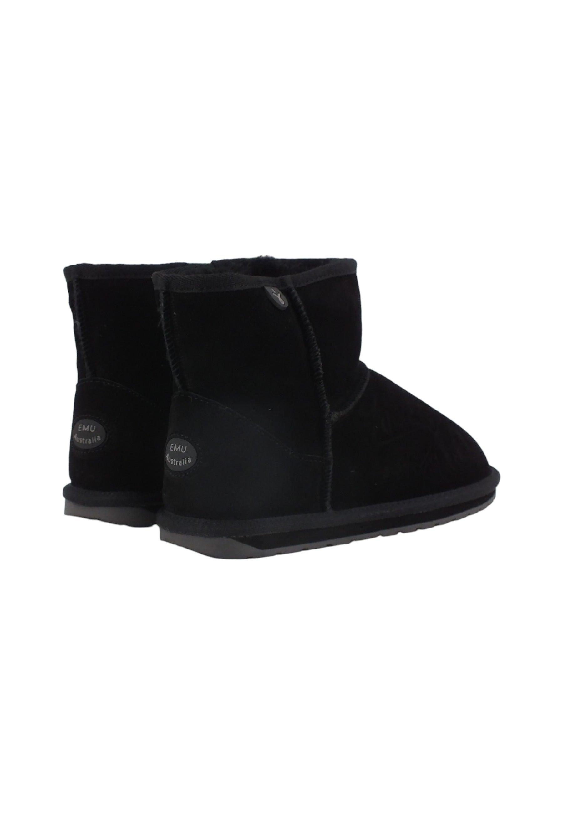 EMU Wallaby Mini Stivaletto Pelo Bimbo Black T10103 - Sandrini Calzature e Abbigliamento