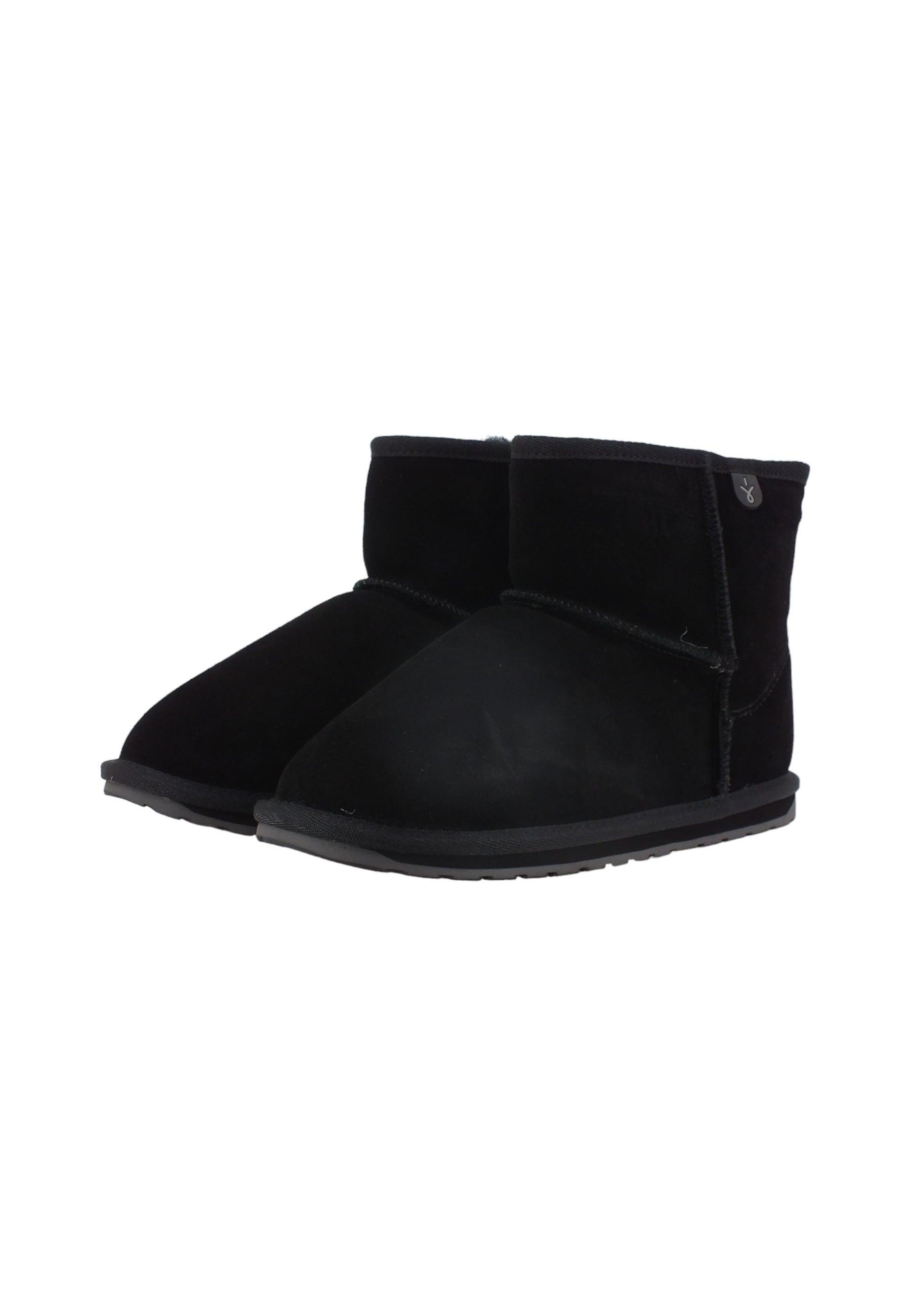 EMU Wallaby Mini Stivaletto Pelo Bimbo Black T10103 - Sandrini Calzature e Abbigliamento