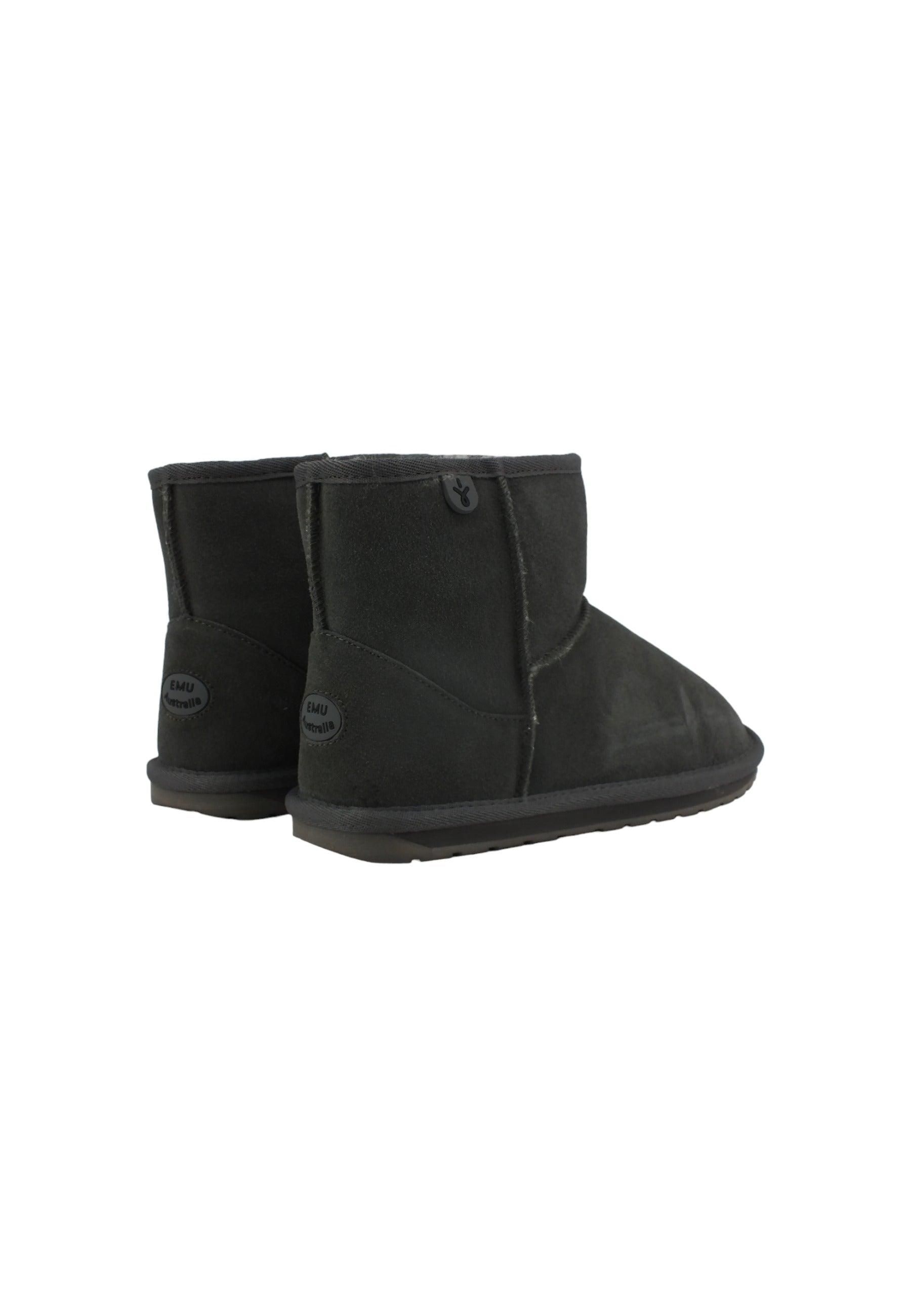 EMU Wallaby Mini Stivaletto Pelo Bimbo Charcoal Grigio K10103 - Sandrini Calzature e Abbigliamento