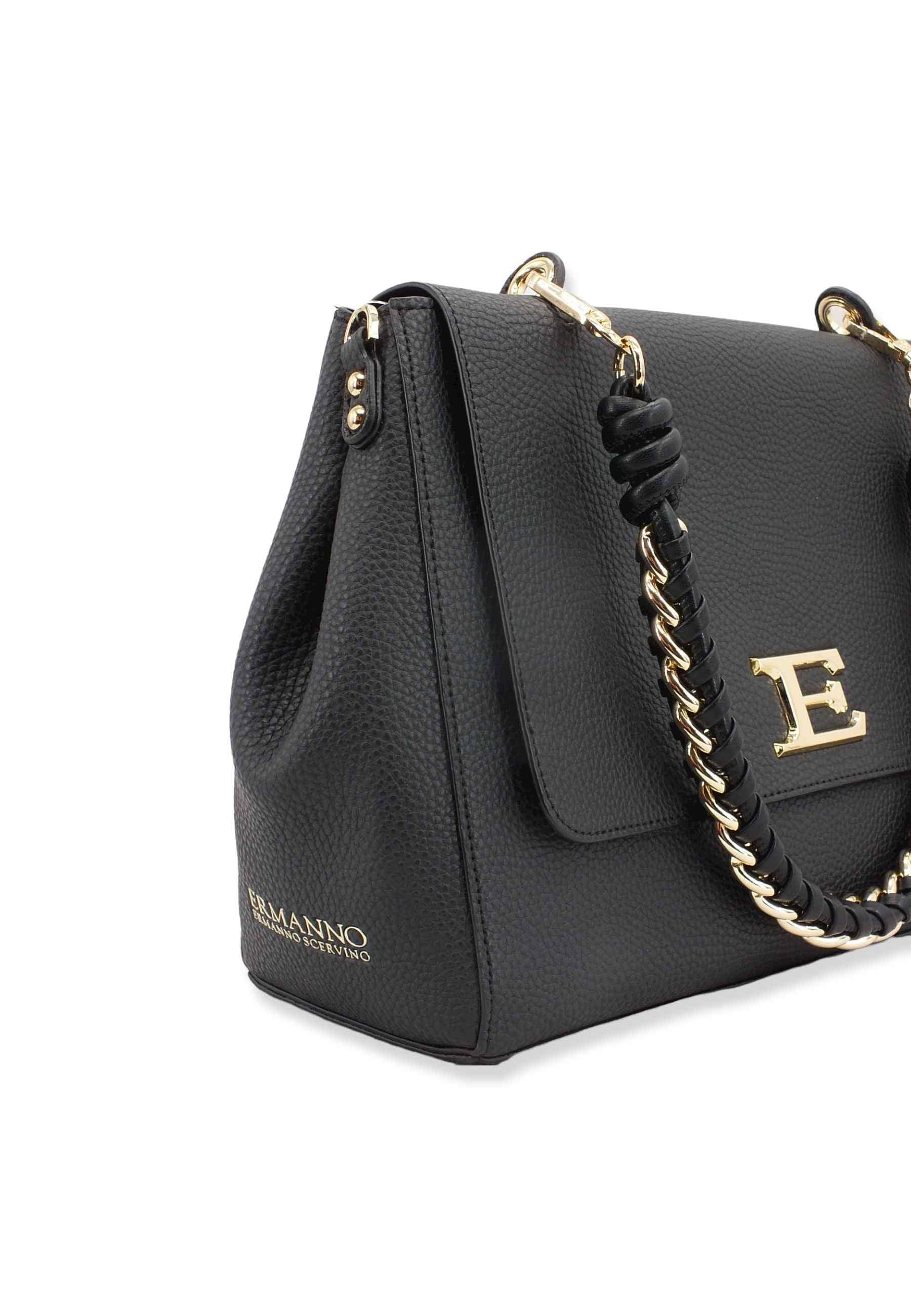ERMANNO SCERVINO Eba Borsa Flap Black 12401394 - Sandrini Calzature e Abbigliamento