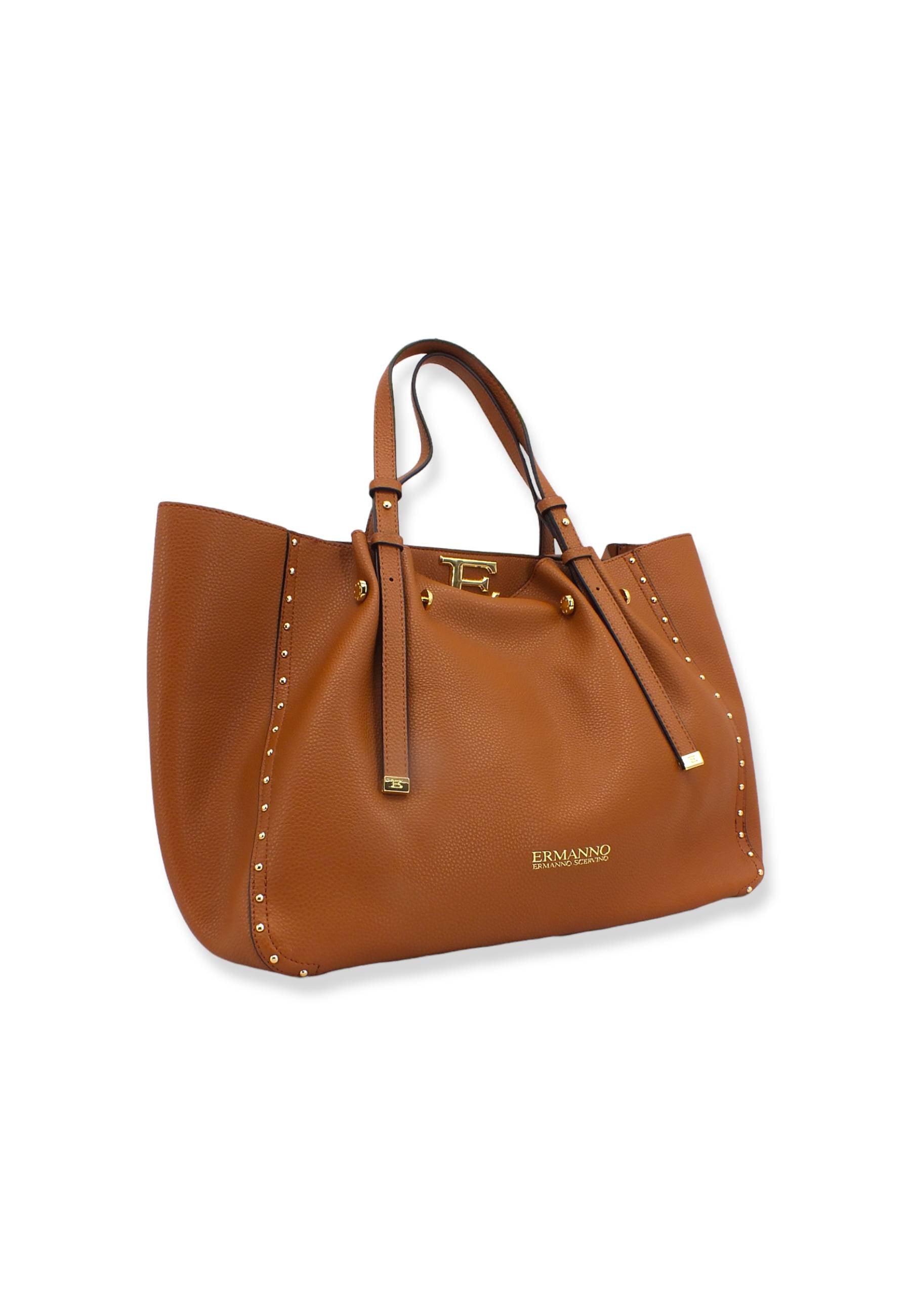 ERMANNO SCERVINO Giovanna Tote Borsa Marrone Tan 12401406 - Sandrini Calzature e Abbigliamento