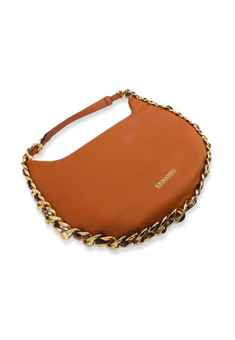 ERMANNO SCERVINO Mavis Hobo Borsa Marrone Tan 12401416 - Sandrini Calzature e Abbigliamento