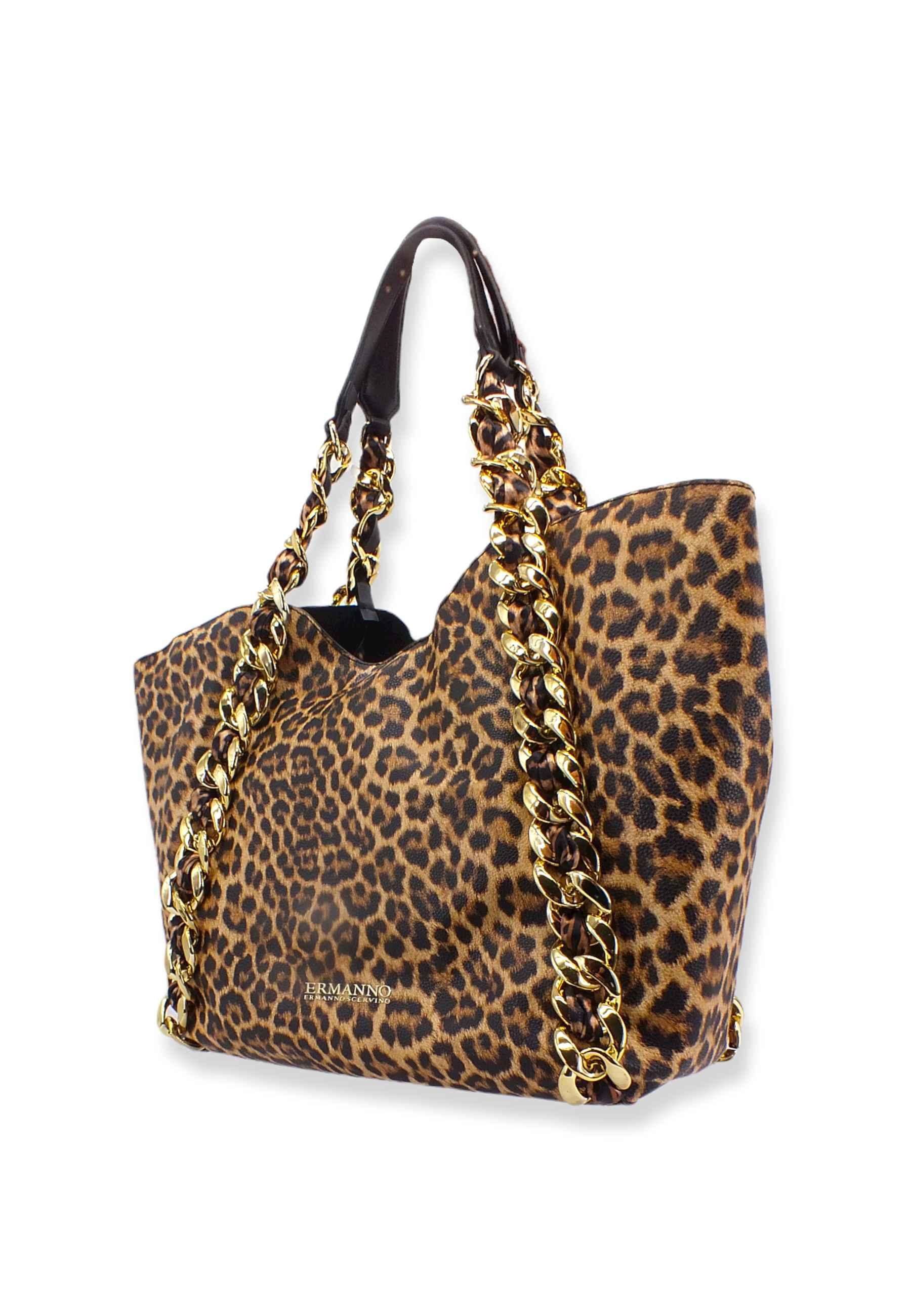 ERMANNO SCERVINO Mavis Tote Borsa Fantasia Leopard 12401415 - Sandrini Calzature e Abbigliamento