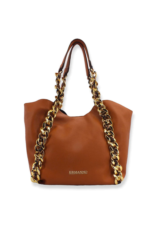 ERMANNO SCERVINO Mavis Tote Borsa Marrone Tan 12401415 - Sandrini Calzature e Abbigliamento