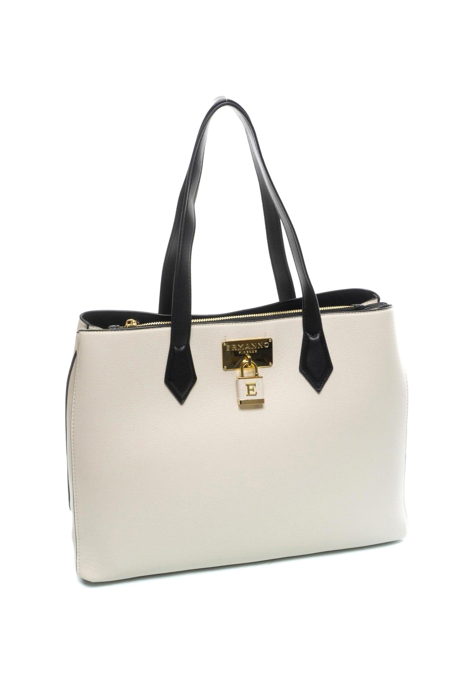 ERMANNO SCERVINO Ohanna Borsa Tote Crema 12401545 - Sandrini Calzature e Abbigliamento