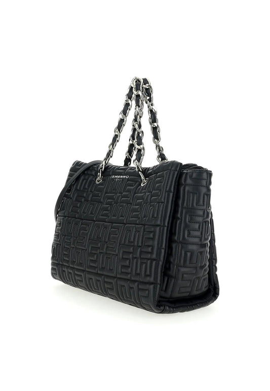 ERMANNO SCERVINO Polly Borsa Double Handle Black 12401561 - Sandrini Calzature e Abbigliamento