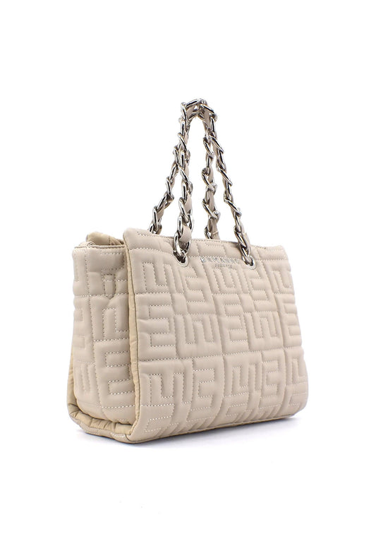 ERMANNO SCERVINO Polly Borsa Double Handle Ivory Beige 12401562 - Sandrini Calzature e Abbigliamento