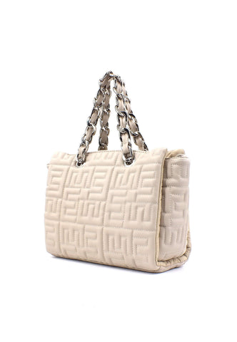 ERMANNO SCERVINO Polly Borsa Double Handle Ivory Beige 12401562 - Sandrini Calzature e Abbigliamento