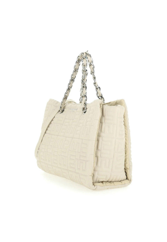 ERMANNO SCERVINO Polly Borsa Double Handle Ivory Bianco 12401561 - Sandrini Calzature e Abbigliamento