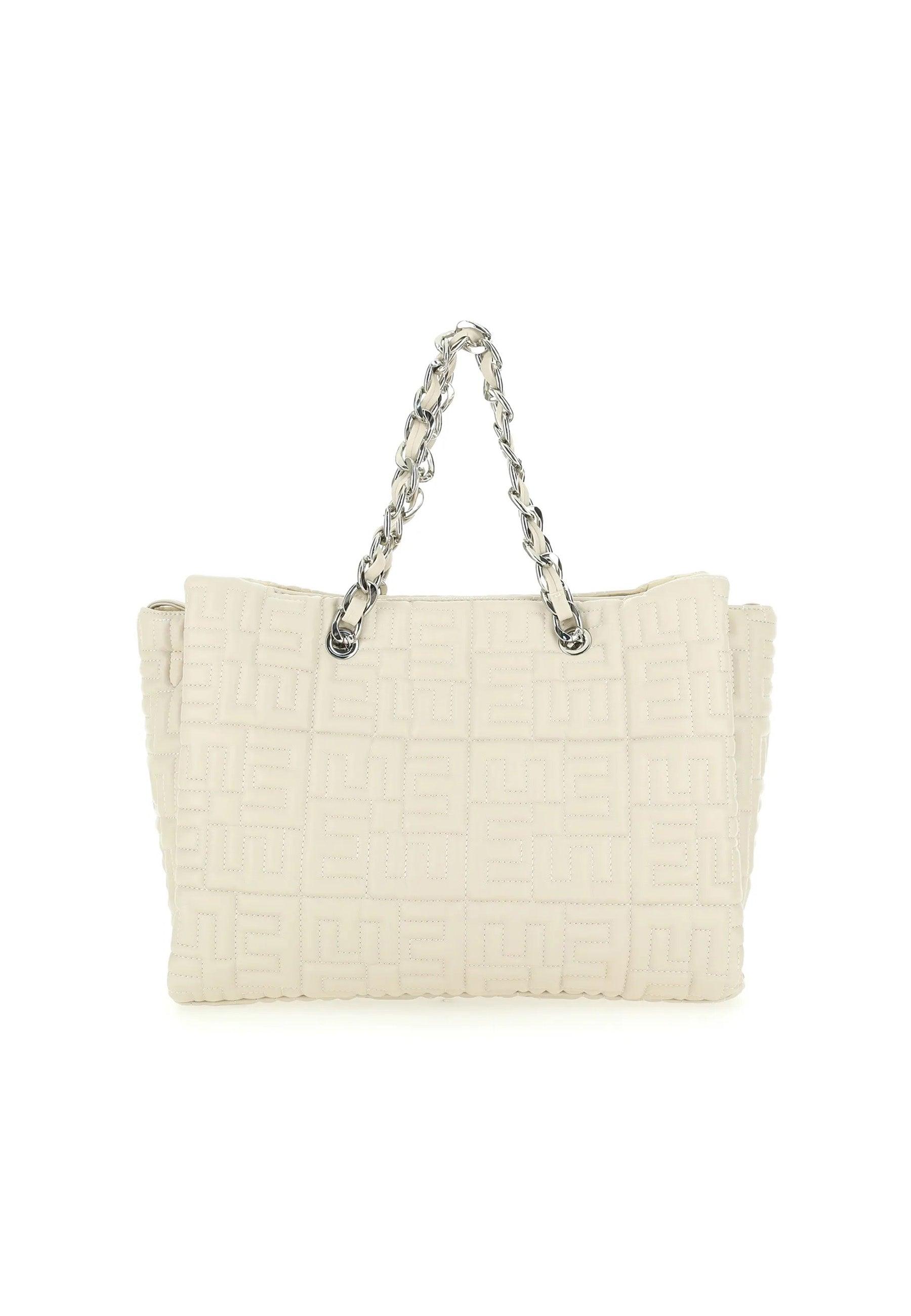 ERMANNO SCERVINO Polly Borsa Double Handle Ivory Bianco 12401561 - Sandrini Calzature e Abbigliamento
