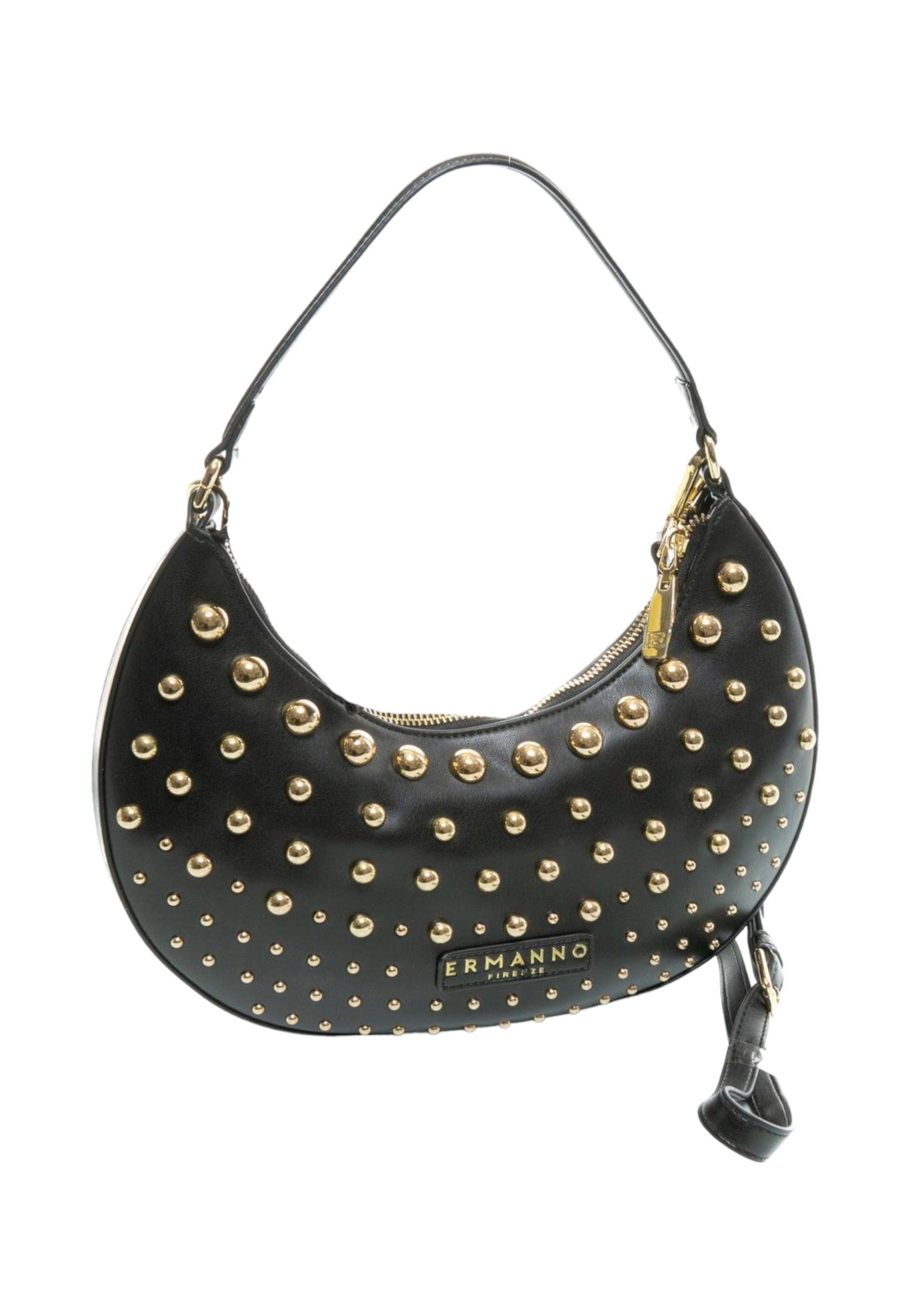 ERMANNO SCERVINO Princess Borsa Hobo Black Gold 12401572 - Sandrini Calzature e Abbigliamento