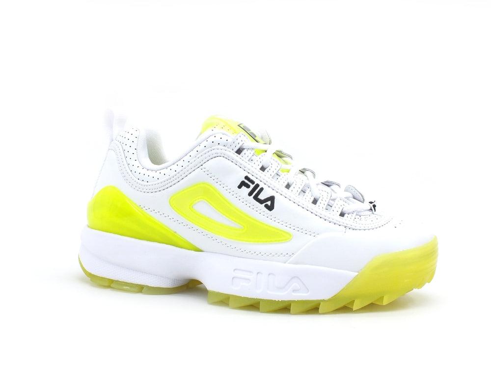 FILA Disruptor Premium Wmn Sneaker Donna White Safety Yellow 1010862.95H - Sandrini Calzature e Abbigliamento