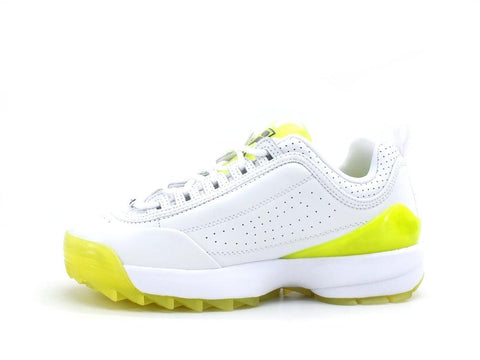 FILA Disruptor Premium Wmn Sneaker Donna White Safety Yellow 1010862.95H - Sandrini Calzature e Abbigliamento
