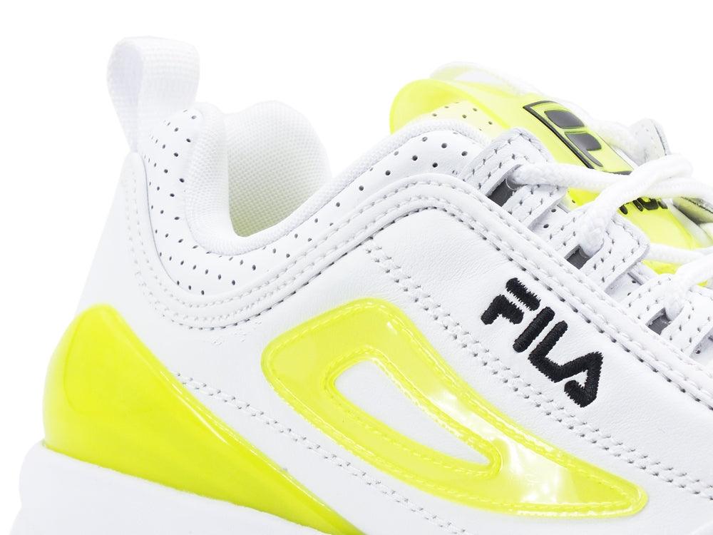 FILA Disruptor Premium Wmn Sneaker Donna White Safety Yellow 1010862.95H - Sandrini Calzature e Abbigliamento