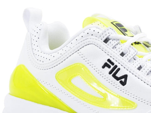 FILA Disruptor Premium Wmn Sneaker Donna White Safety Yellow 1010862.95H - Sandrini Calzature e Abbigliamento