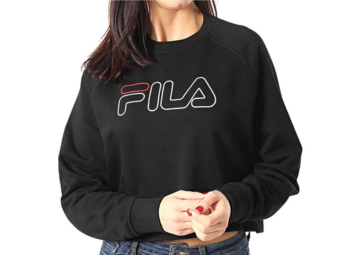 FILA Jamina Cropped Crew Sweat Felpa Black - Sandrini Calzature e Abbigliamento