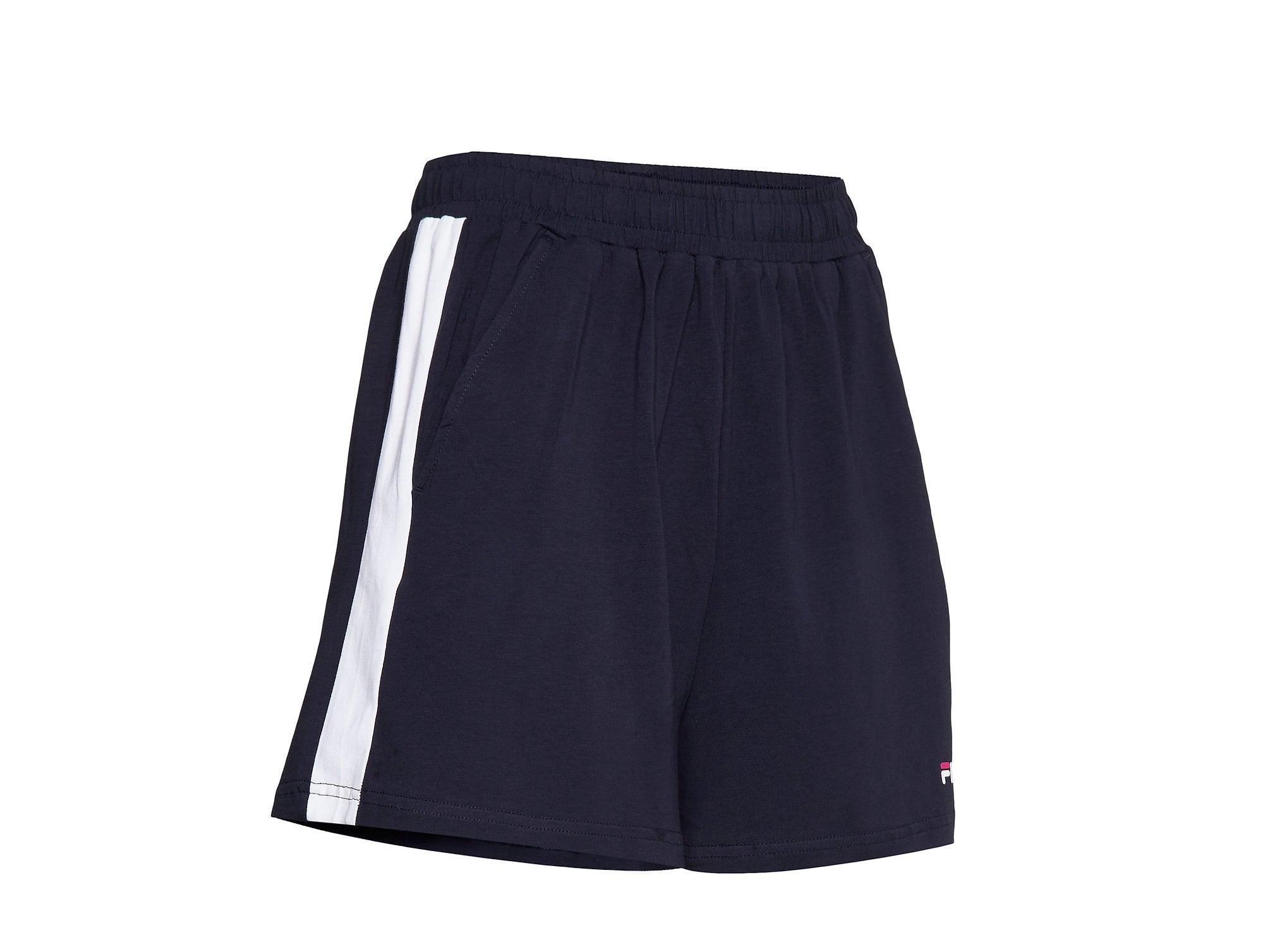 FILA Women Badu Shorts Black Iris White 687493 - Sandrini Calzature e Abbigliamento