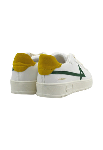 FOURLINE Sneaker Donna Green Yellow Bianco X500D - Sandrini Calzature e Abbigliamento