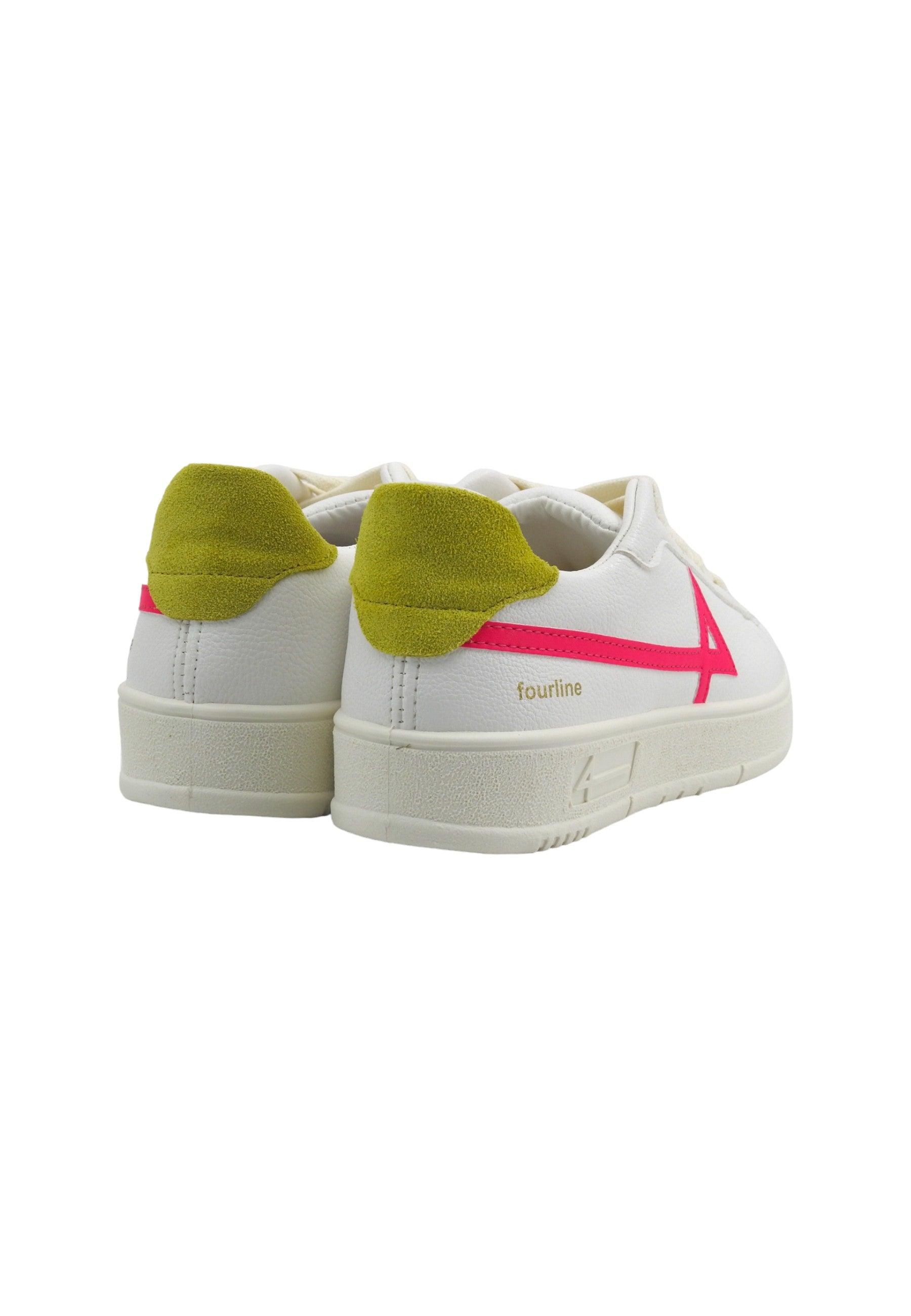 FOURLINE Sneaker Donna Pink Peach Green Bianco X501 - Sandrini Calzature e Abbigliamento