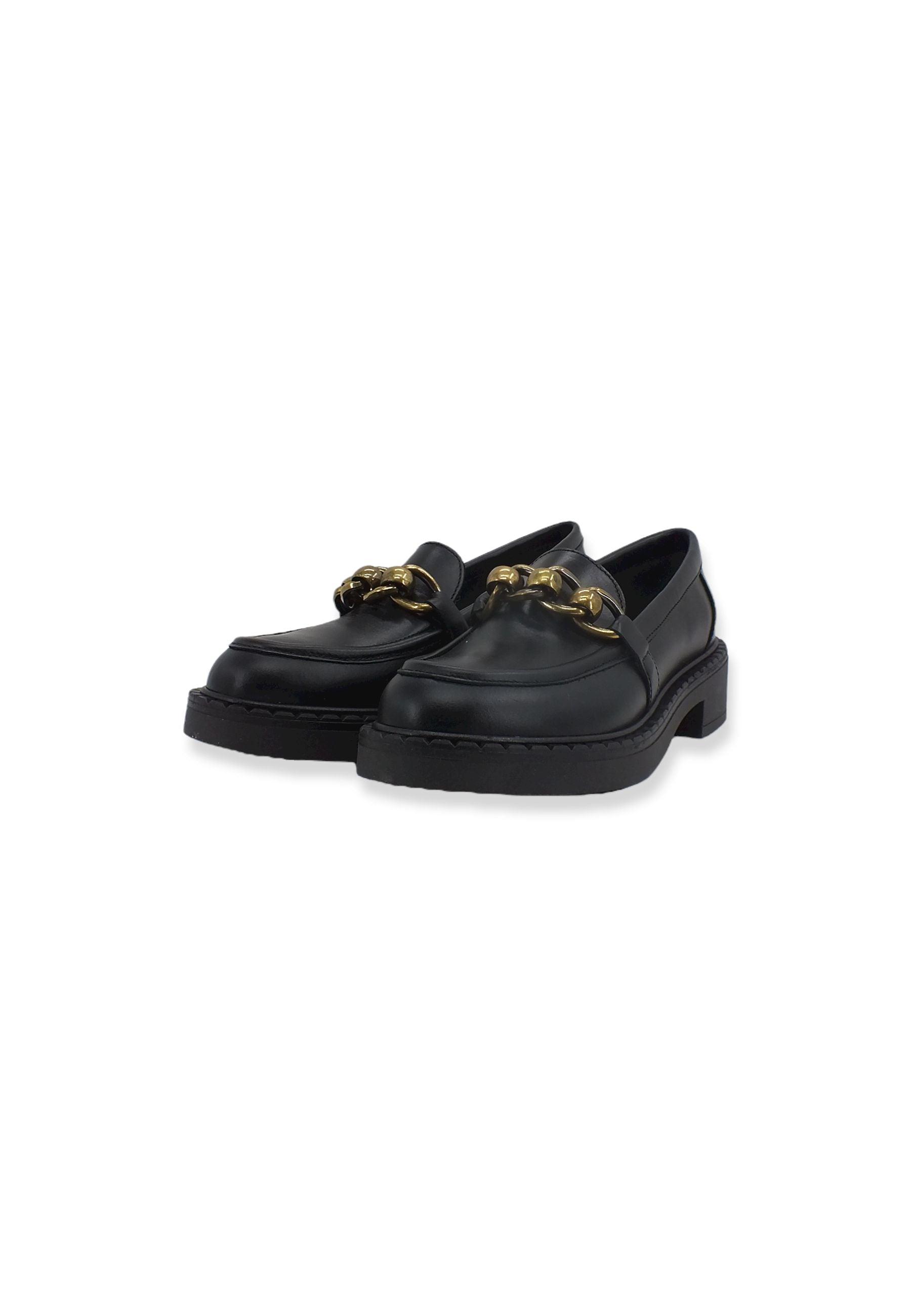 FRAU Mocassino Catena Donna Nero 97N2129 - Sandrini Calzature e Abbigliamento