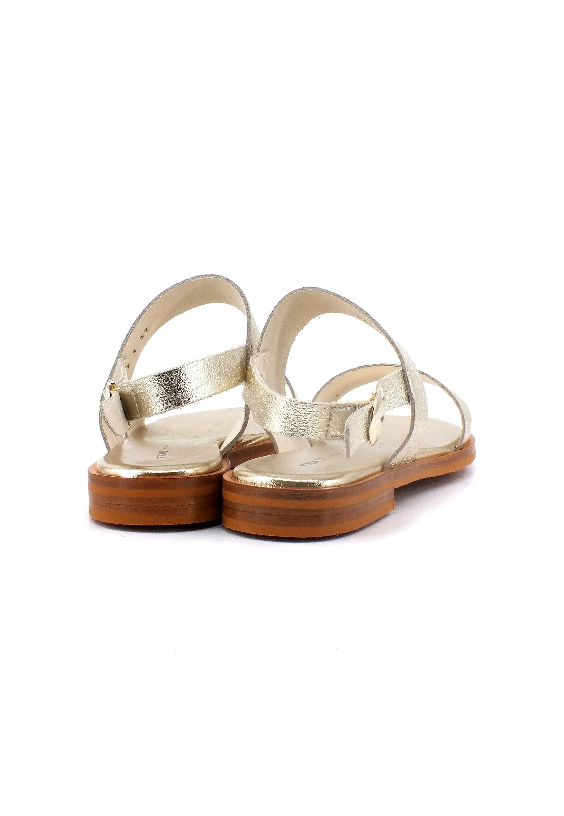 FRAU Sandalo Laminato Donna Oro Platino 86X195 - Sandrini Calzature e Abbigliamento