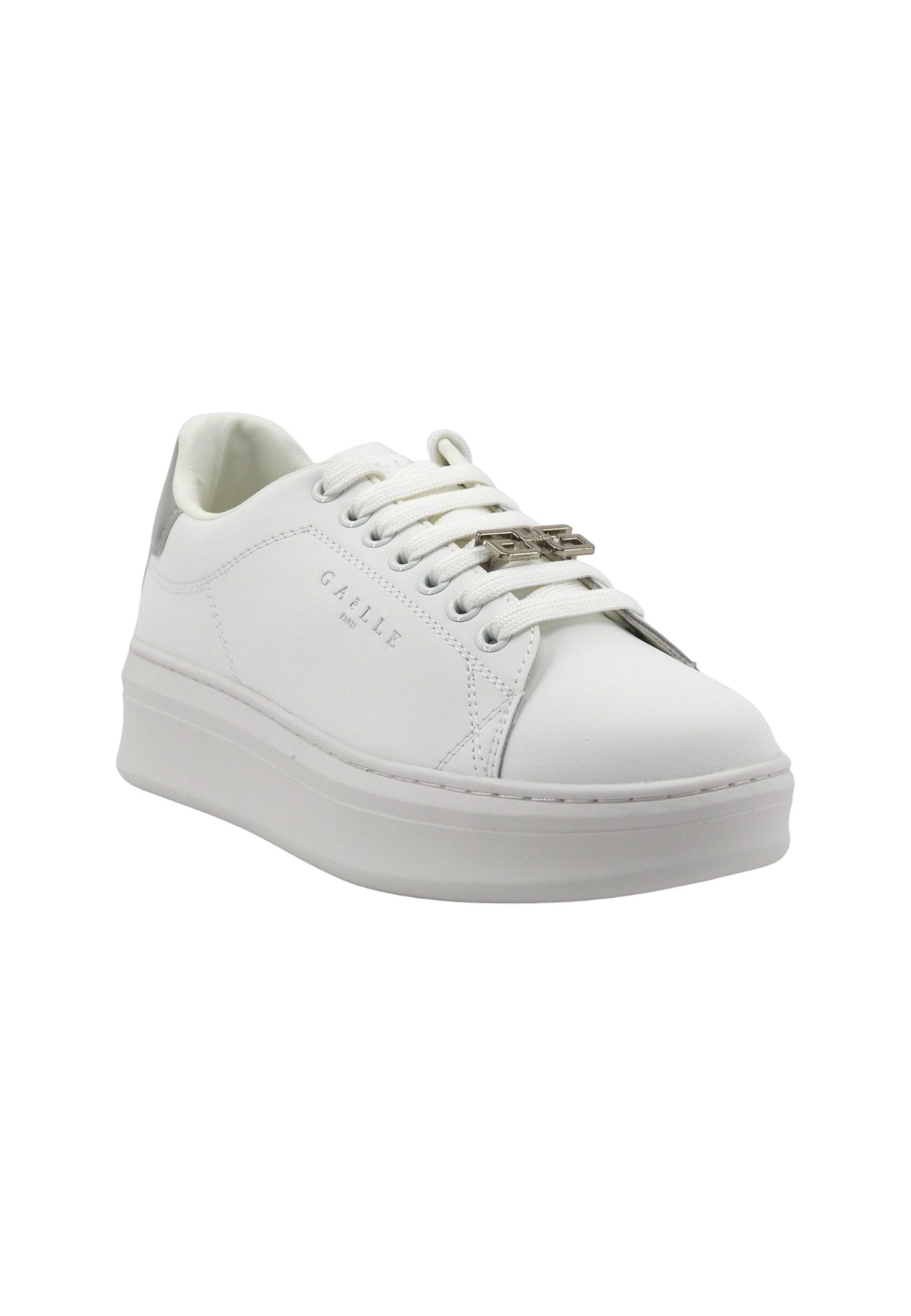 GAELLE Sneaker Donna Argento Bianco GACAW00018 - Sandrini Calzature e Abbigliamento