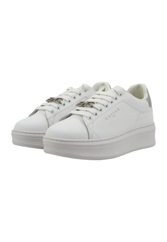 GAELLE Sneaker Donna Argento Bianco GACAW00018 - Sandrini Calzature e Abbigliamento