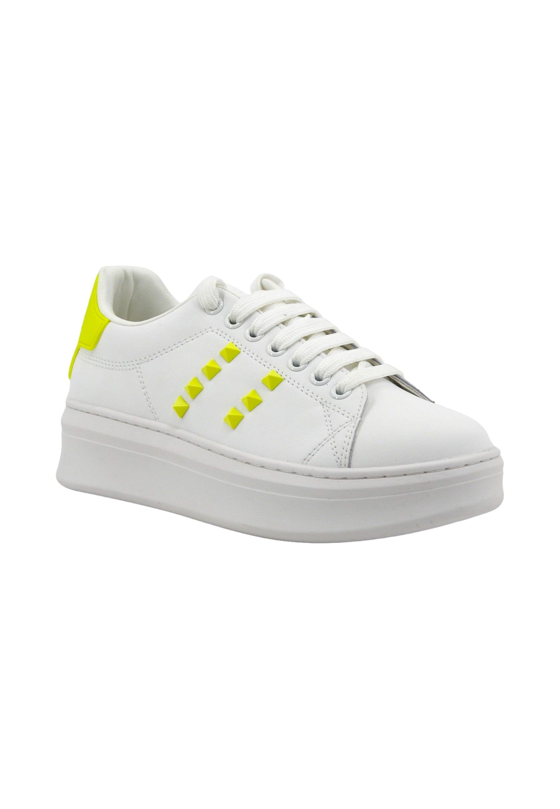 GAELLE Sneaker Donna Giallo Fluo Bianco GACAW00023 - Sandrini Calzature e Abbigliamento