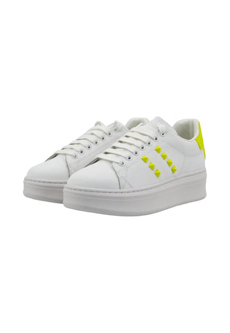 GAELLE Sneaker Donna Giallo Fluo Bianco GACAW00023 - Sandrini Calzature e Abbigliamento