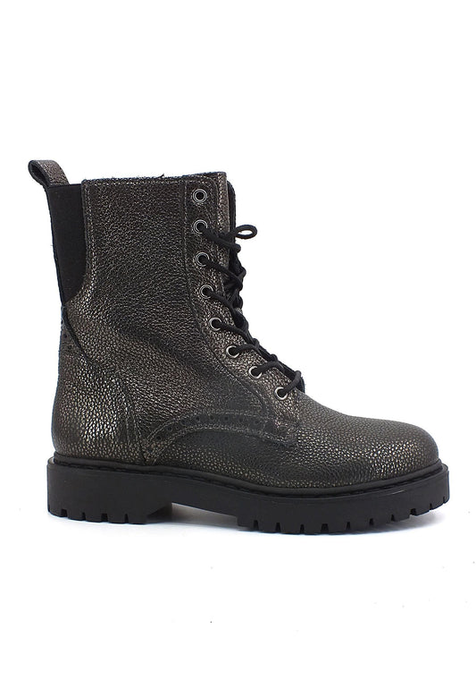 GEOX Bleyze Stivaletto Anfibio Donna Silver Gun D26QDD000CRC1357 - Sandrini Calzature e Abbigliamento