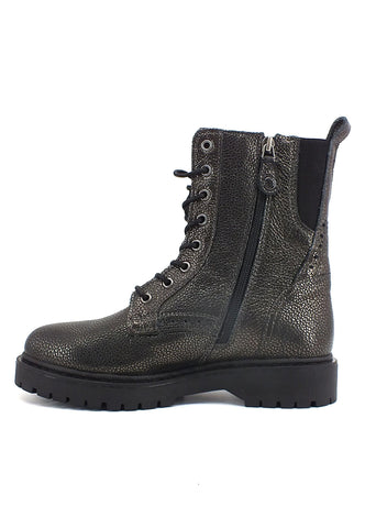 GEOX Bleyze Stivaletto Anfibio Donna Silver Gun D26QDD000CRC1357 - Sandrini Calzature e Abbigliamento