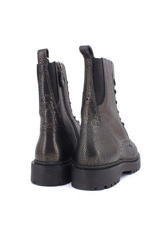 GEOX Bleyze Stivaletto Anfibio Donna Silver Gun D26QDD000CRC1357 - Sandrini Calzature e Abbigliamento