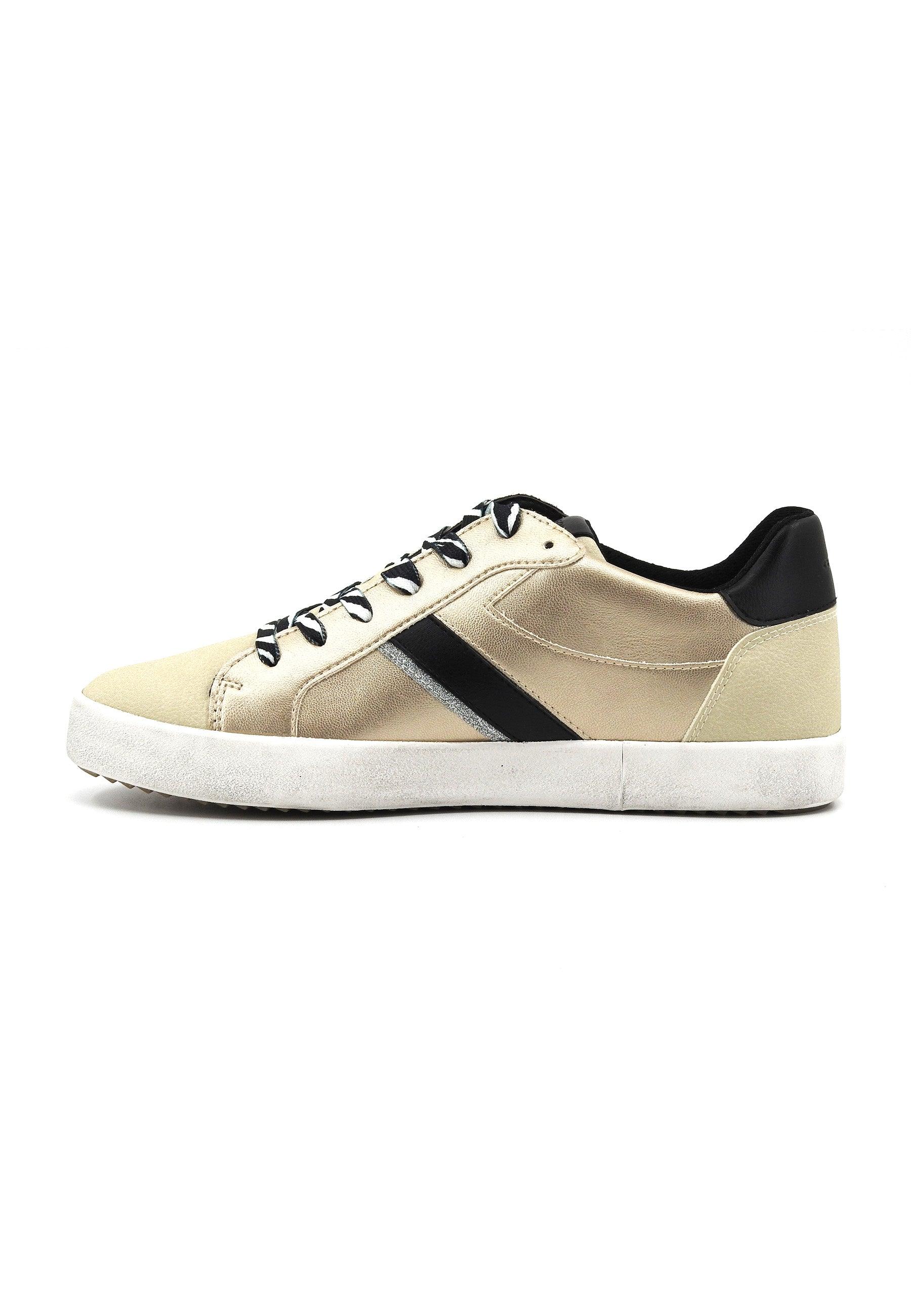 GEOX Blomiee Sneaker Donna Gold Black D456HC0NFEKC0950 - Sandrini Calzature e Abbigliamento