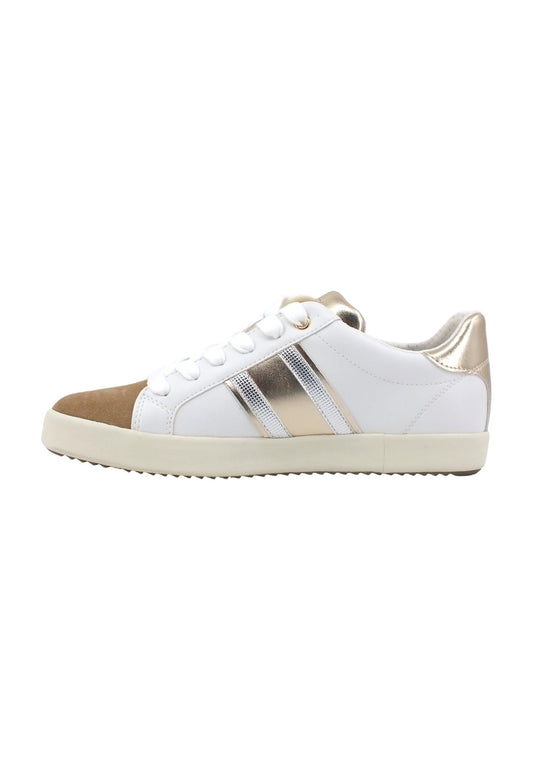 GEOX Blomiee Sneaker Donna White Beige D366HF0BCBNC0813 - Sandrini Calzature e Abbigliamento