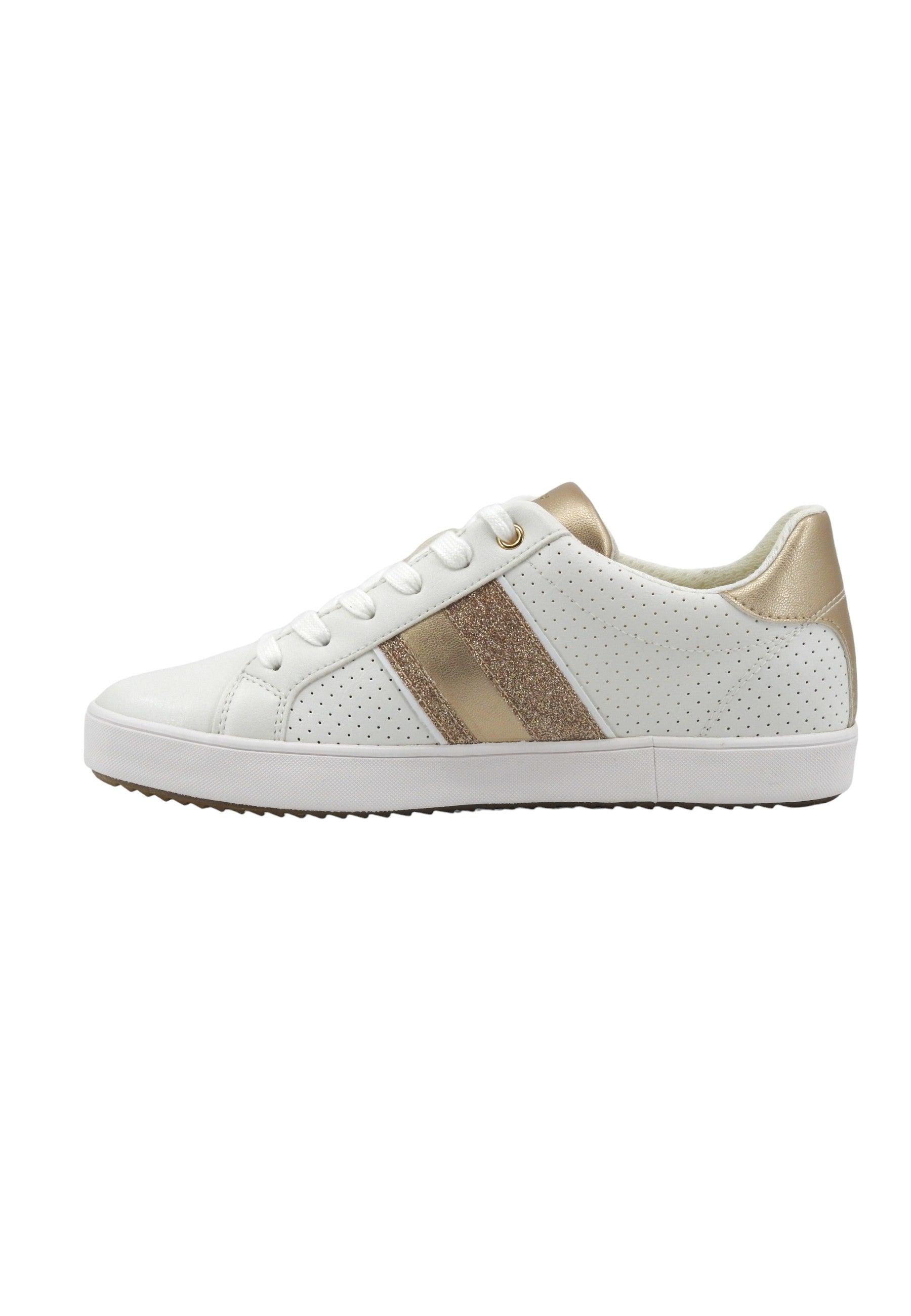 GEOX Blomiee Sneaker Donna White Gold D366HF054AJC1327 - Sandrini Calzature e Abbigliamento