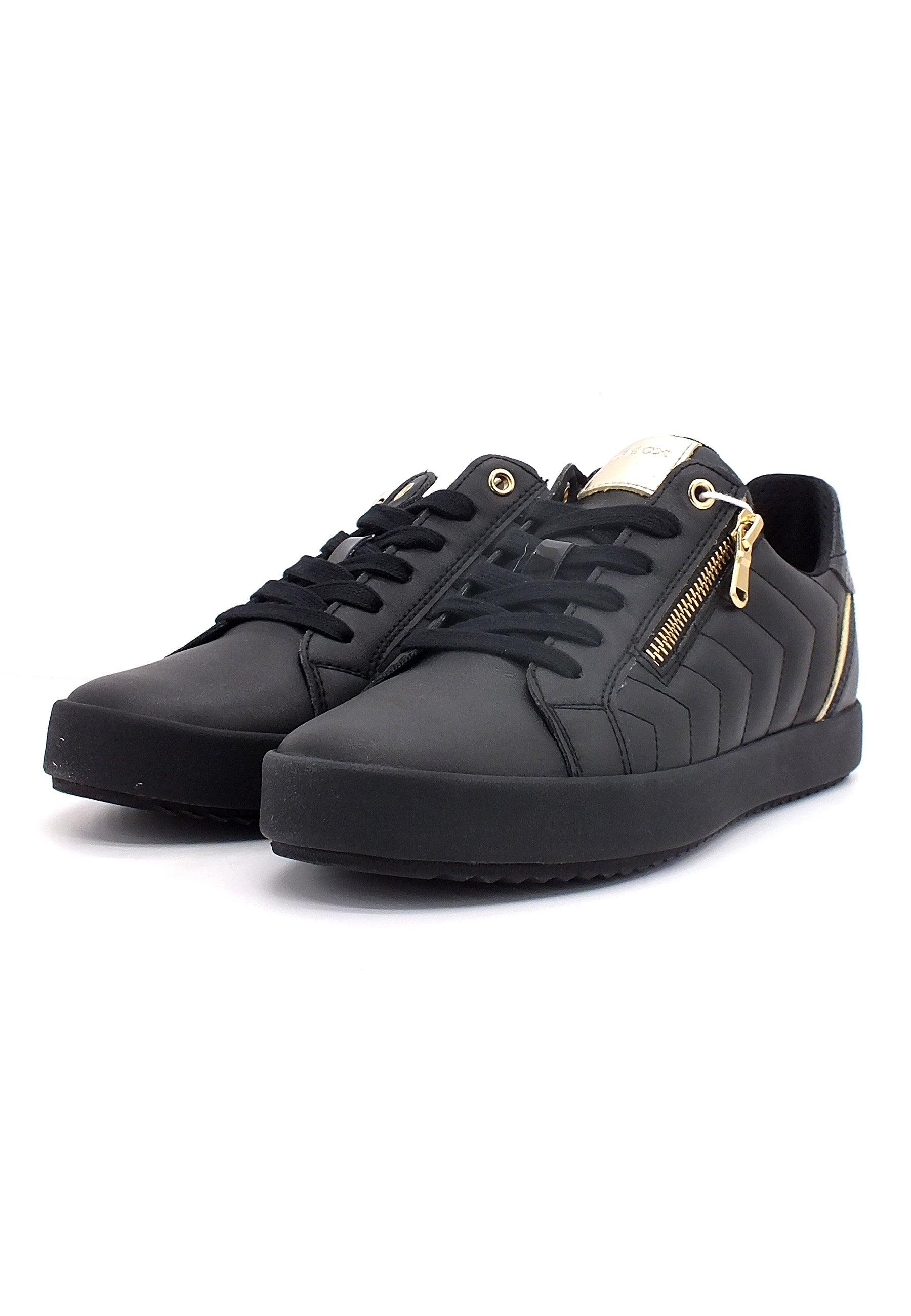 GEOX Blomiee Sneaker Retro Python Donna Black D266HD0BCARC9999 - Sandrini Calzature e Abbigliamento