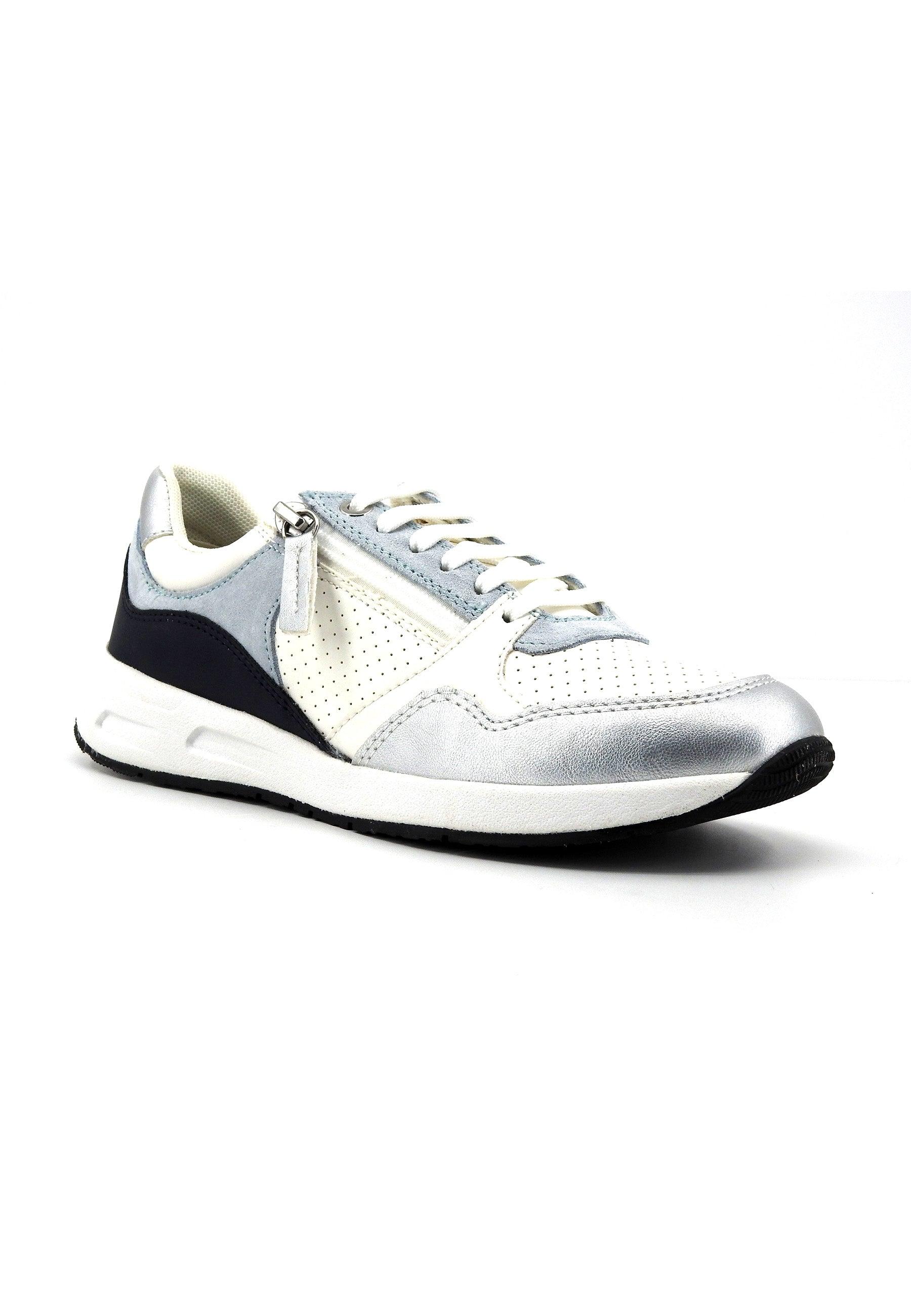 GEOX Bulmya Sneaker Donna White Blue D36NQB0BCC0270 - Sandrini Calzature e Abbigliamento