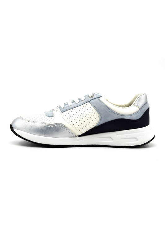 GEOX Bulmya Sneaker Donna White Blue D36NQB0BCC0270 - Sandrini Calzature e Abbigliamento
