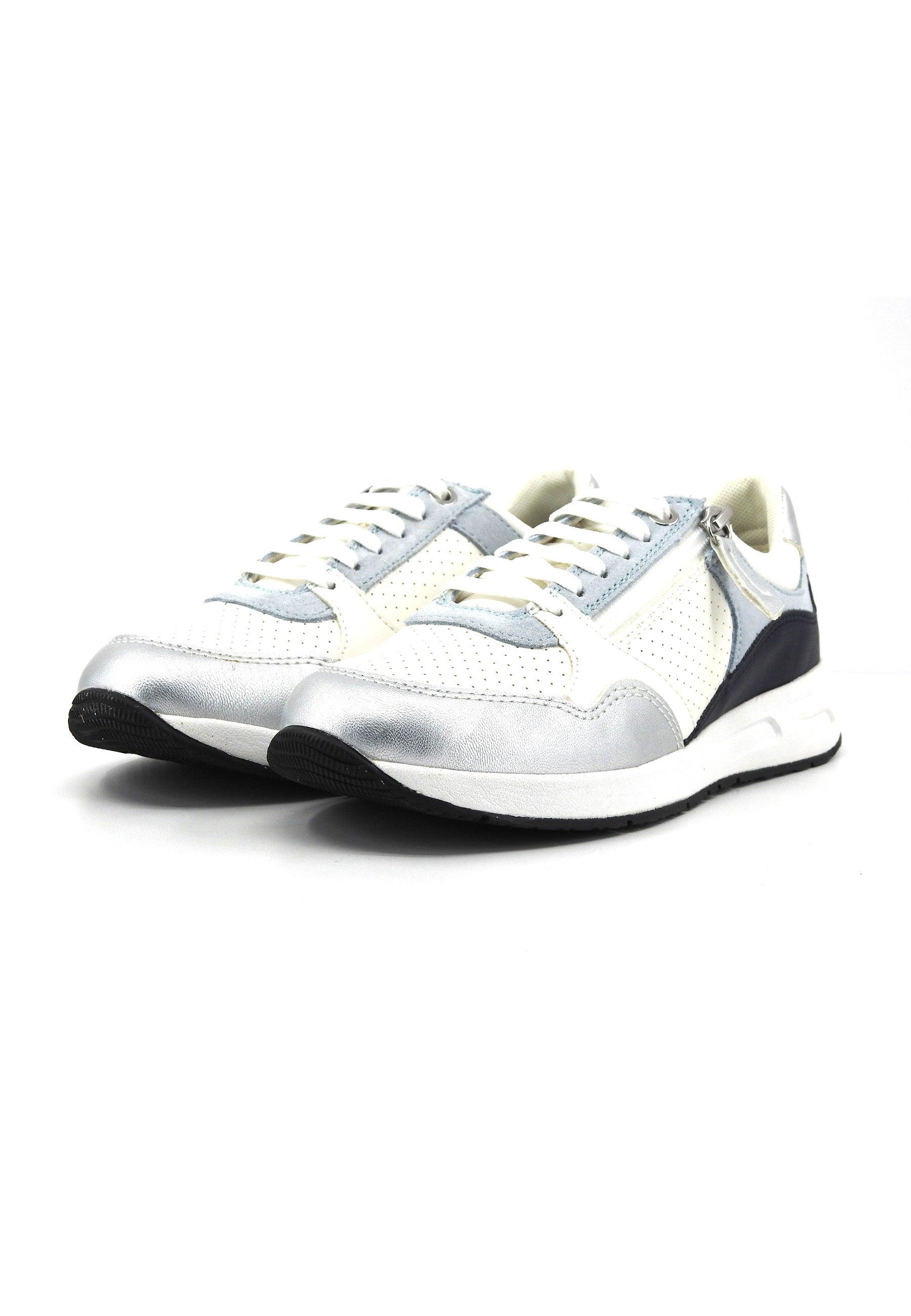 GEOX Bulmya Sneaker Donna White Blue D36NQB0BCC0270 - Sandrini Calzature e Abbigliamento